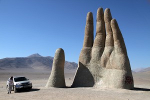 La mano del desierto, um dos pontos turísticos da viagem