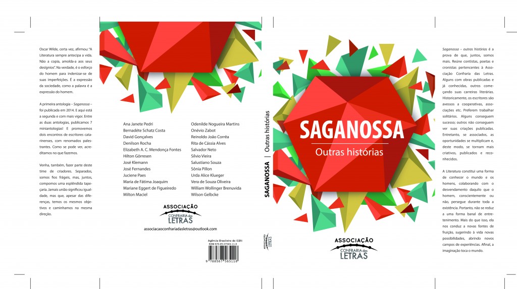 Livro Saganossa – Outras Histórias será lançado hoje (15) na Feira do Livro de Joinville (SC)