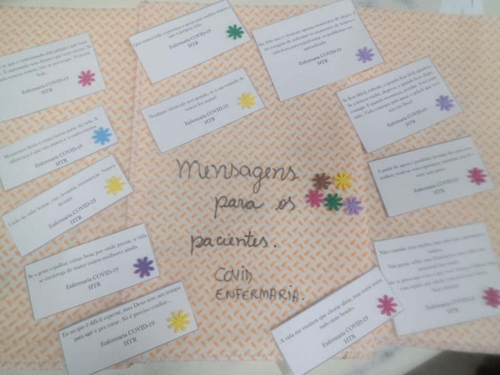 Bilhetes levam carinho a pacientes com Covid-19 em Lages (SC)