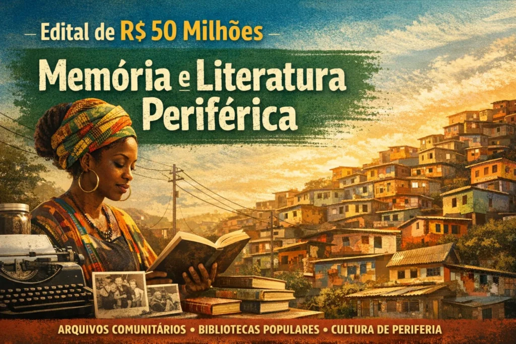 Brasil abre edital histórico para memória popular e literatura das periferias