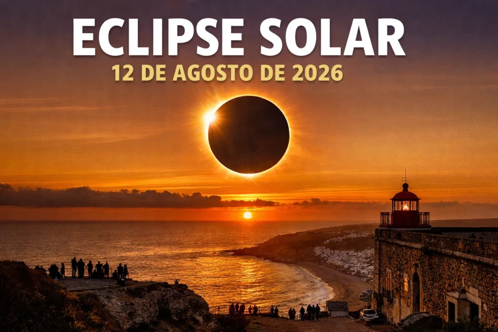 Eclipse Solar de 12 de Agosto de 2026: a sombra que atravessará Portugal e o Norte do Mundo
